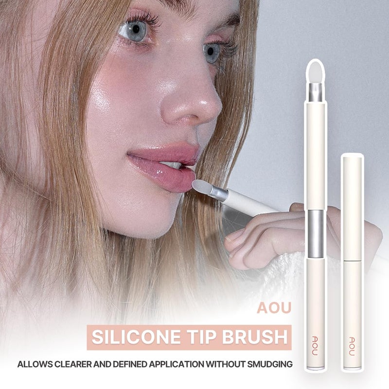 AOU SILICONE TIP BRUSH Compact & Retractable Design for Easy Carry with Rounded Silicone Tip - Image 2